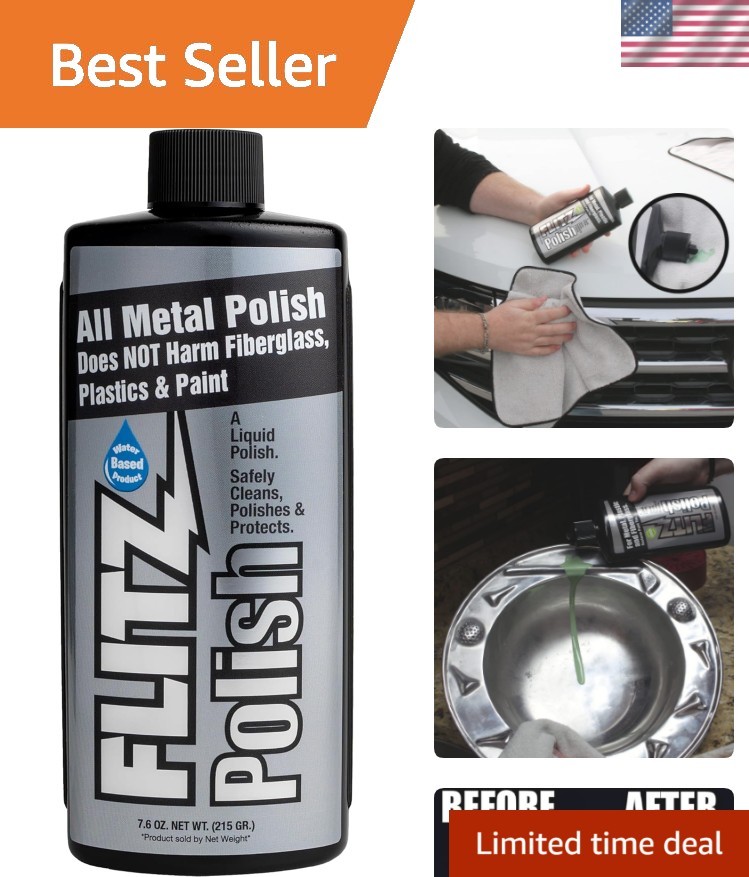 Multi Purpose Metal Polish Liquid – 7.6oz -Made Tarnish Remover – For Aluminu…