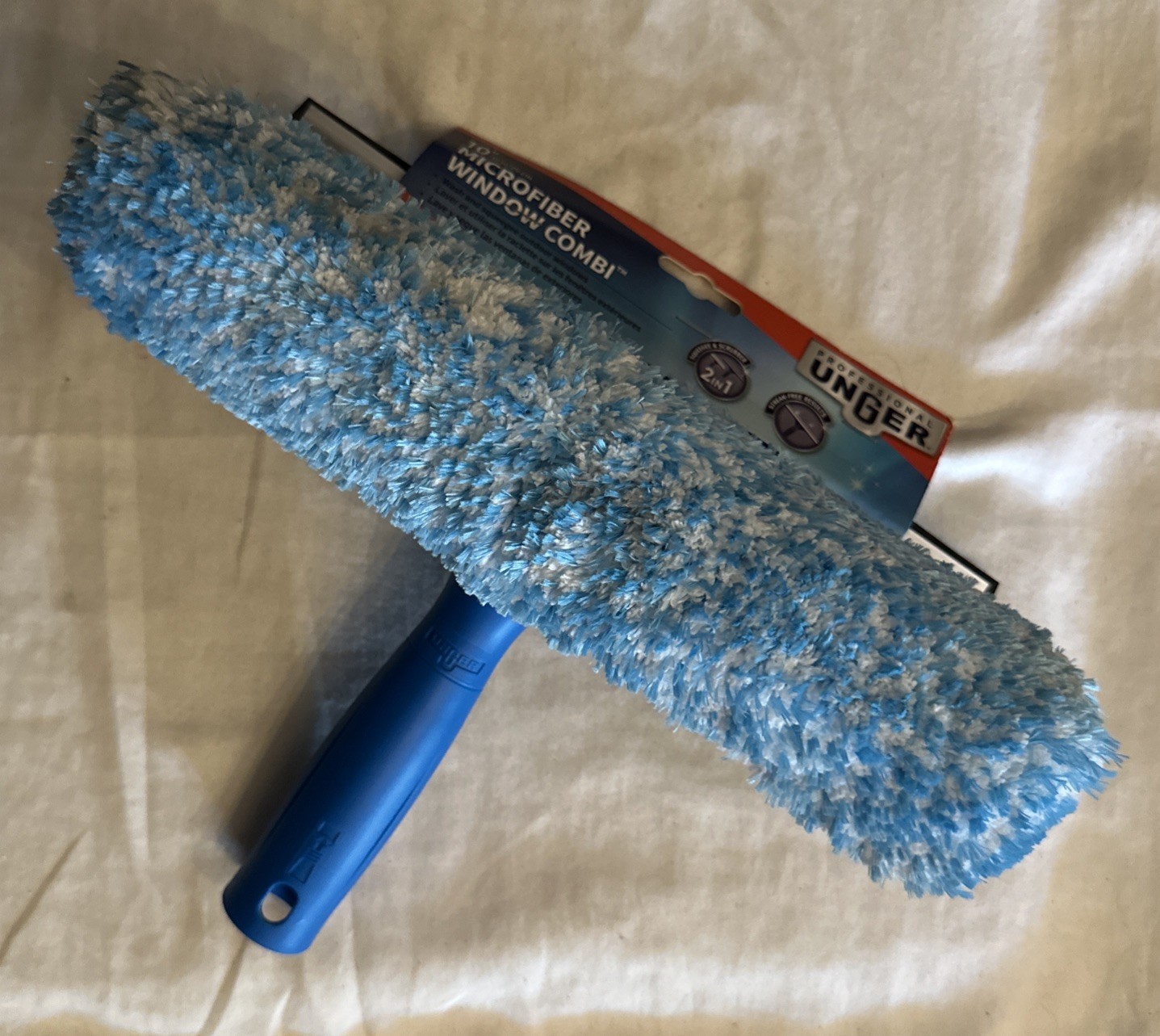 New Unger 921061 Professional Microfiber Window Squeegee and Scrubber 10” Wide
