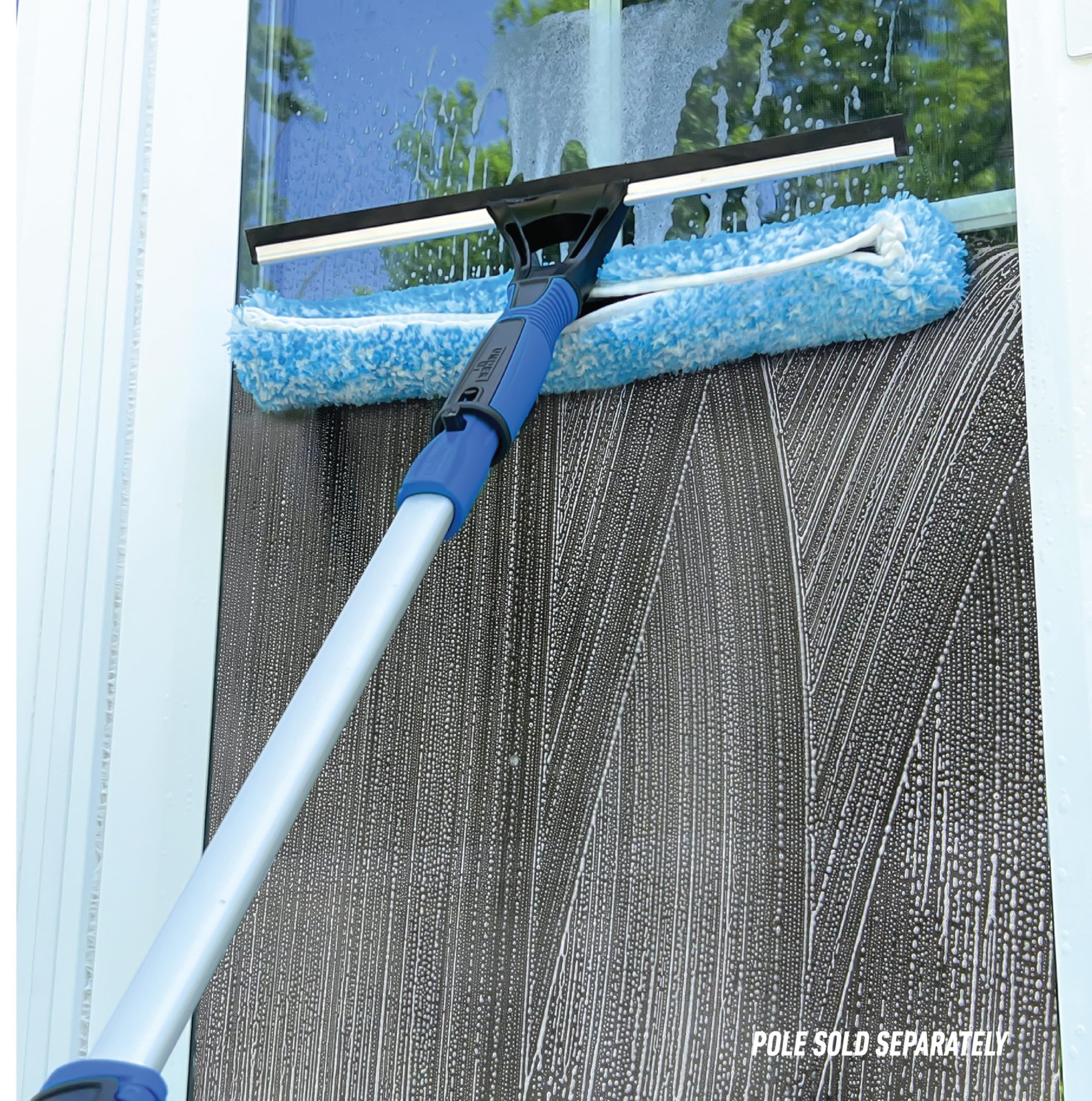 Professional Connect and Clean 2-in-1 Squeegee and Scrubber, 14” Window Clean…