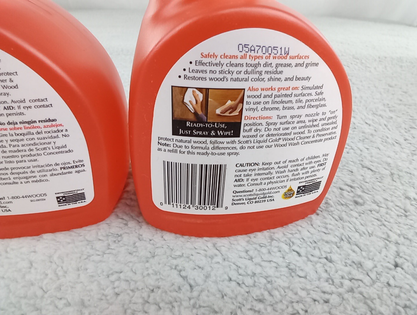 2x Scott’s Liquid Gold Wood Wash Ready-To-Use Spray Bottle 24 Fl Oz Cleaner