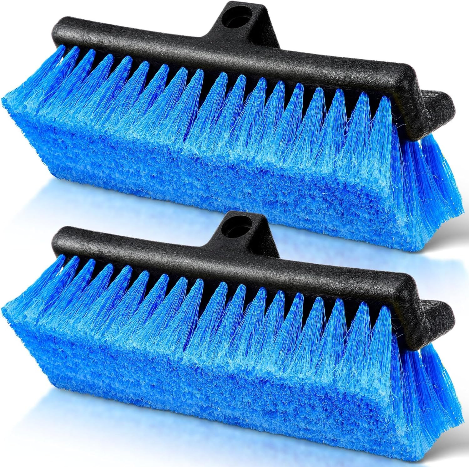 2 Pcs 10” Car Wash Brush Head with Soft Detailing Bristle Soft Fiber