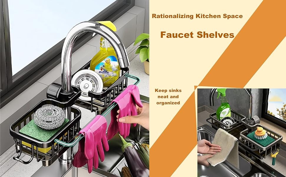 Sink Organizer Rack for Kitchen and Bathroom, 2025 New Stainless Steel