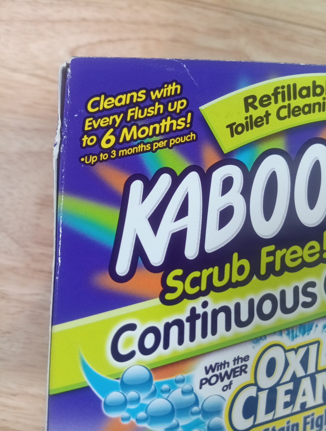 Kaboom Scrub Free! Toilet Bowl Refillable Cleaner System with 2 Refills New