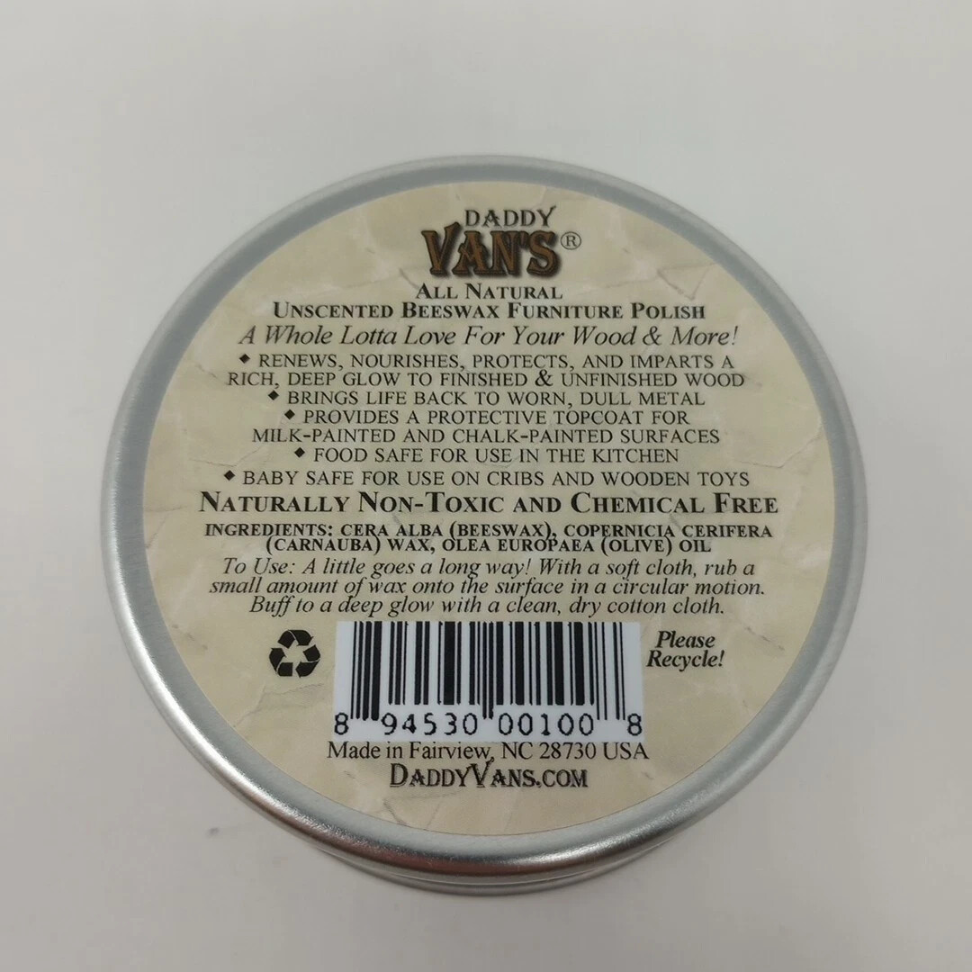 Daddy Van’s All Natural Unscented Beeswax Furniture Polish 6oz