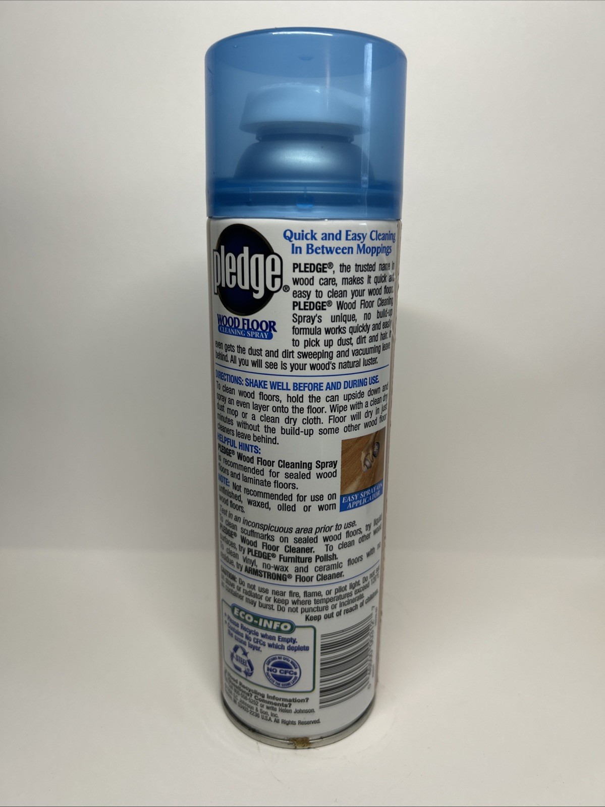 Pledge Wood Floor Cleaning Spray SC Johnson 17oz 1998 NOS Discontinued