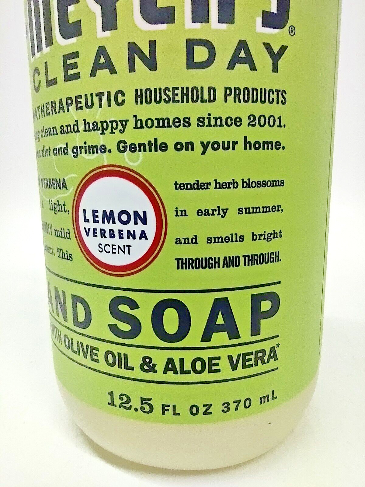 2x Mrs. Meyer’s Clean Day Liquid Hand Soap Bottle, Lemon Verbena Scent, 12.5 oz