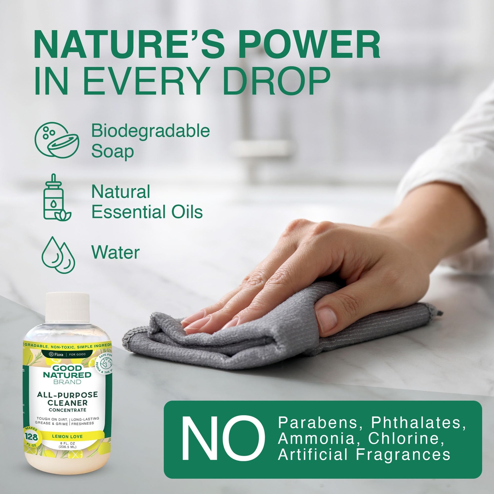 Allpurpose Cleaner Concentrate | Biodegradable Multisurface Cleaner | Natural Le
