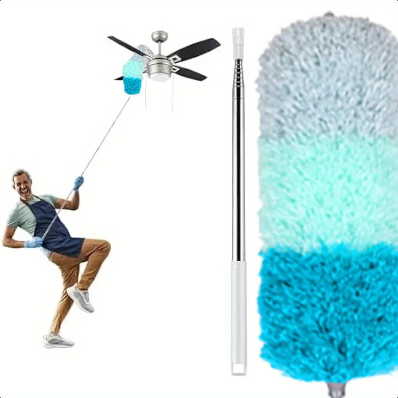 Telescopic Microfiber Duster, for Ceiling & High Places. 45X7Cm, Extendable Hand