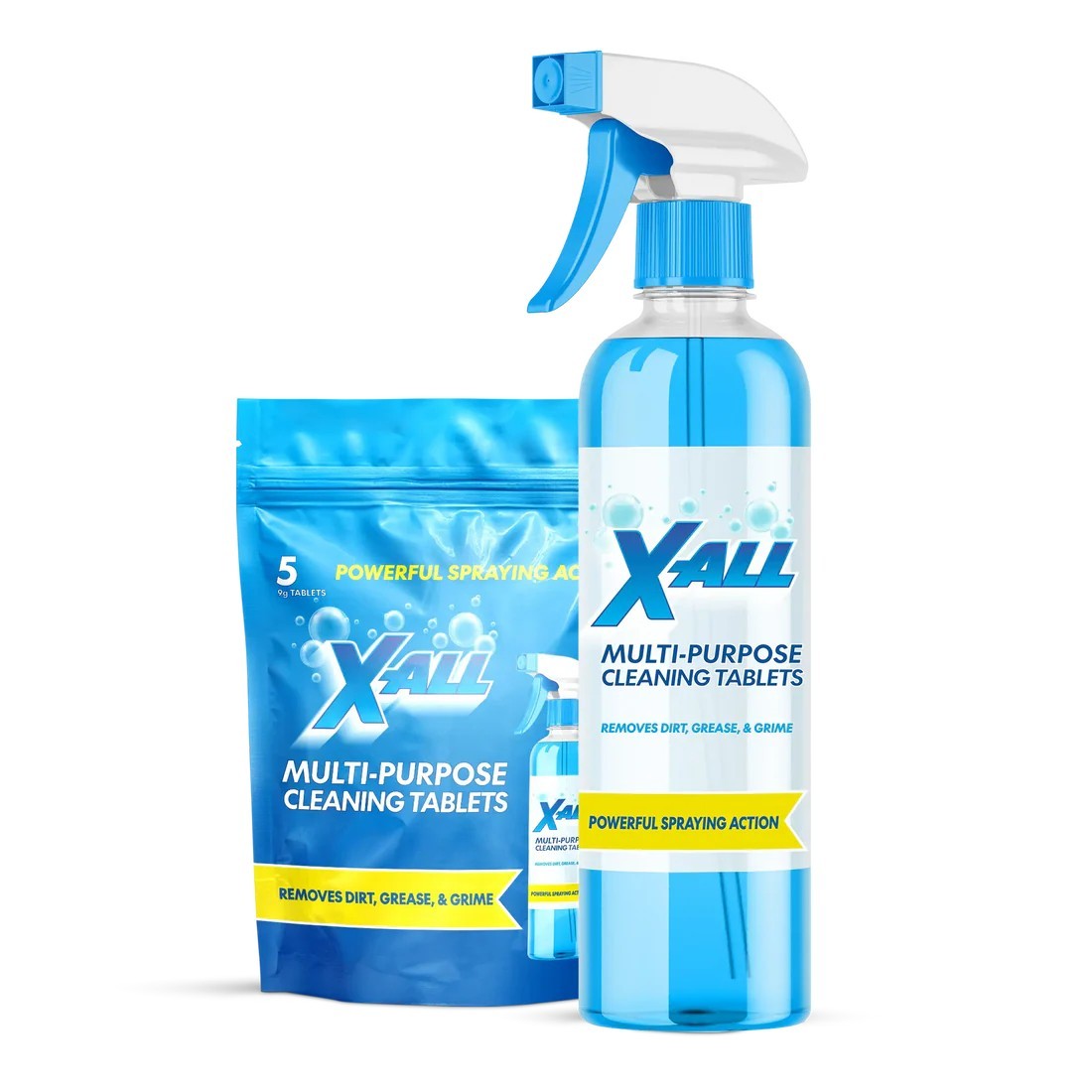 X-ALL Multi-Purpose Cleaner – Spray Bottle and 5x Cleaning Tablets. FREESHIP