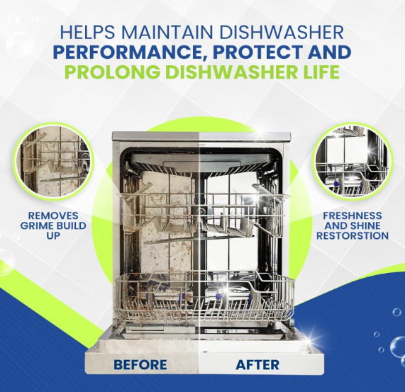 Dishwasher Cleaner & Deodorizer Tablets 18-Pack 20g Each – Powerful Limescale…