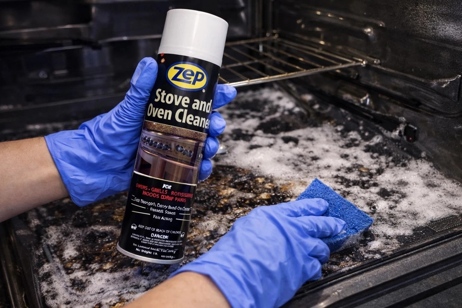 Zep Heavy-Duty Foaming Oven and Stove Cleaner – 19 oz (Without Cap)