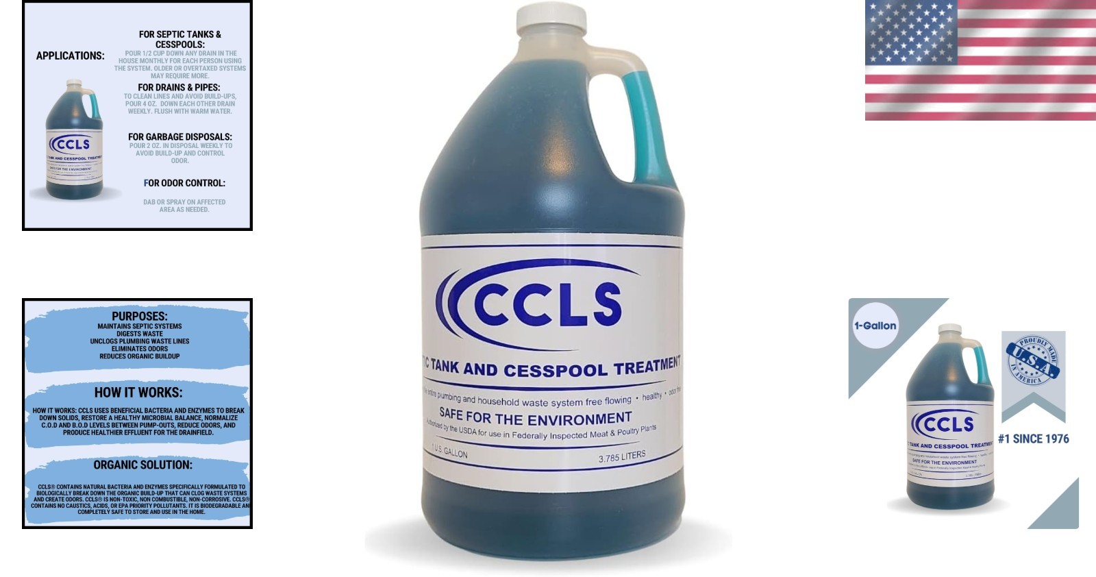 1-Gallon Organic Septic Tank Treatment: Non-Toxic Bacteria Additive for Health