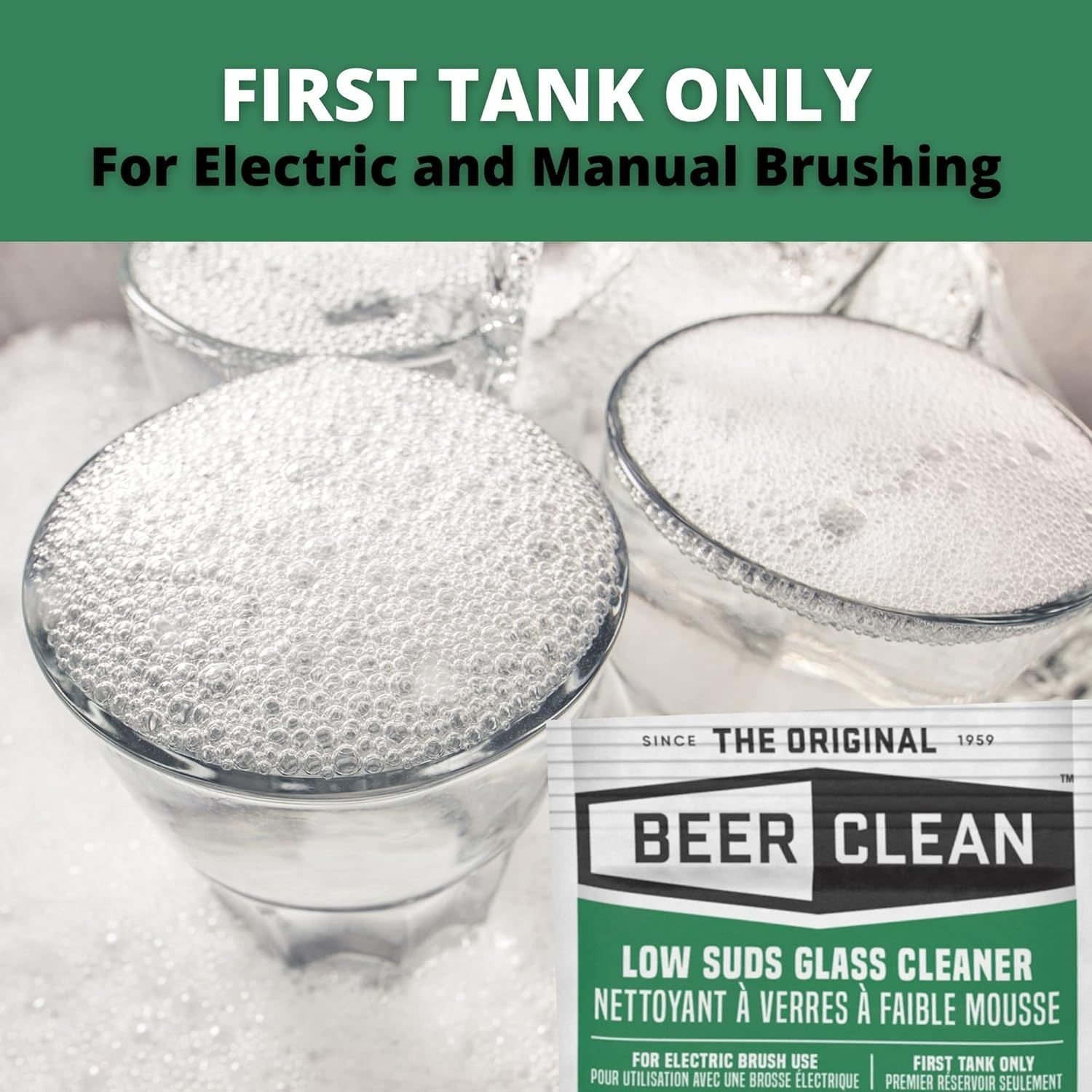 BEER CLEAN 990224 Low Suds Glass Cleaner, Restaurant Barware & Glassware Clea…