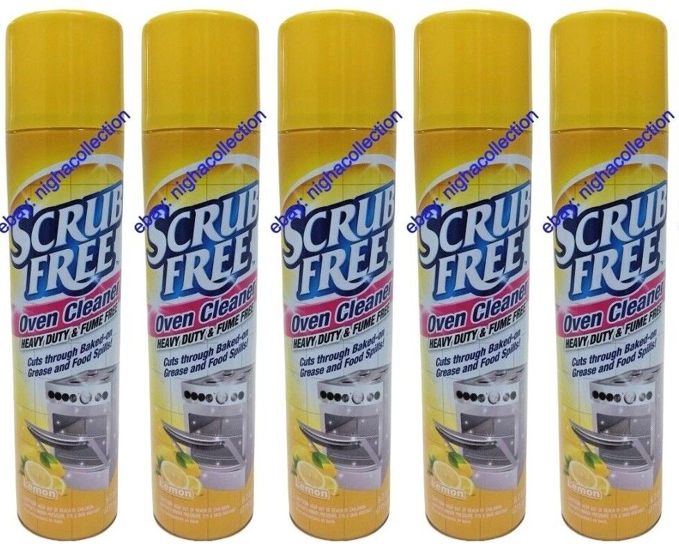 5 X Scrub Free Oven Cleaner Heavy Duty & Fume Free Cuts Through Baked On 9.7 oz