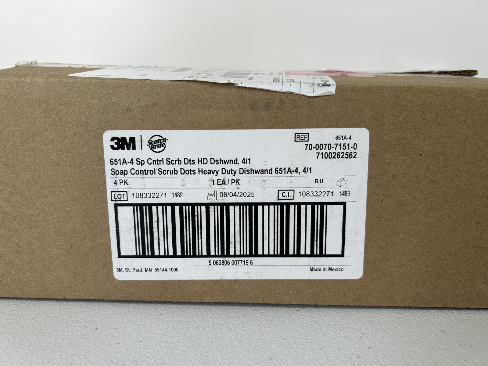 3M Scotch-Brite Soap Control Heavy Duty Scrub Dots Leak-Free Dishwand (Set Of 4)