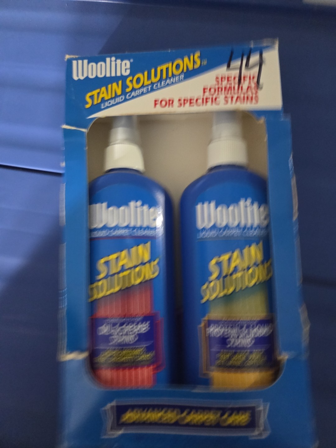 Woolite Stain Solutions Advanced Carpet Care Liquid Carpet Cleaner Spray NOS