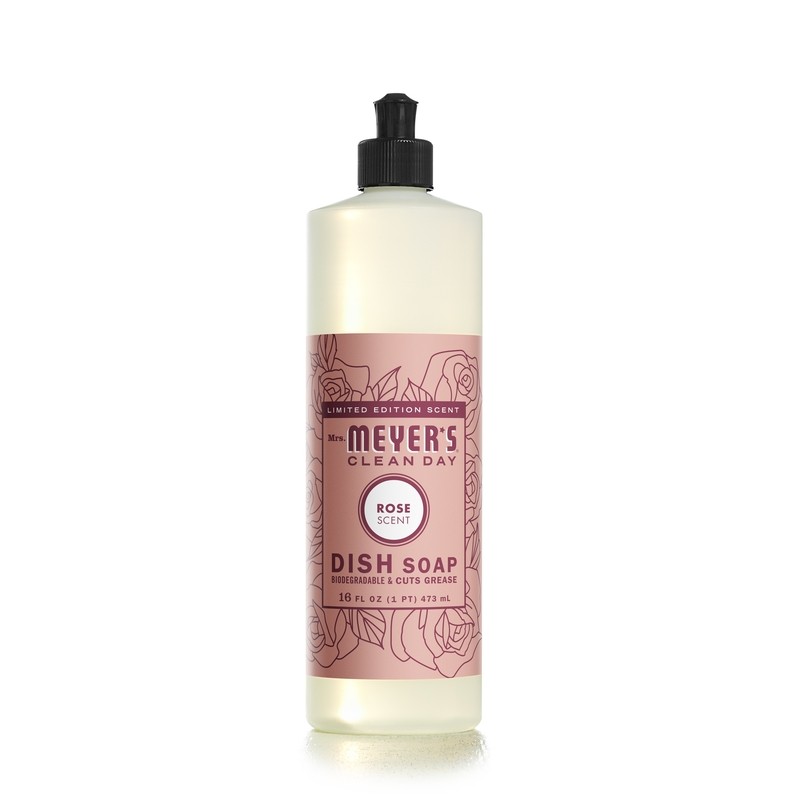 Mrs. Meyer’s Clean Day Rose Scent Liquid Dish Soap 16 oz. 1 pk (Pack of 6)