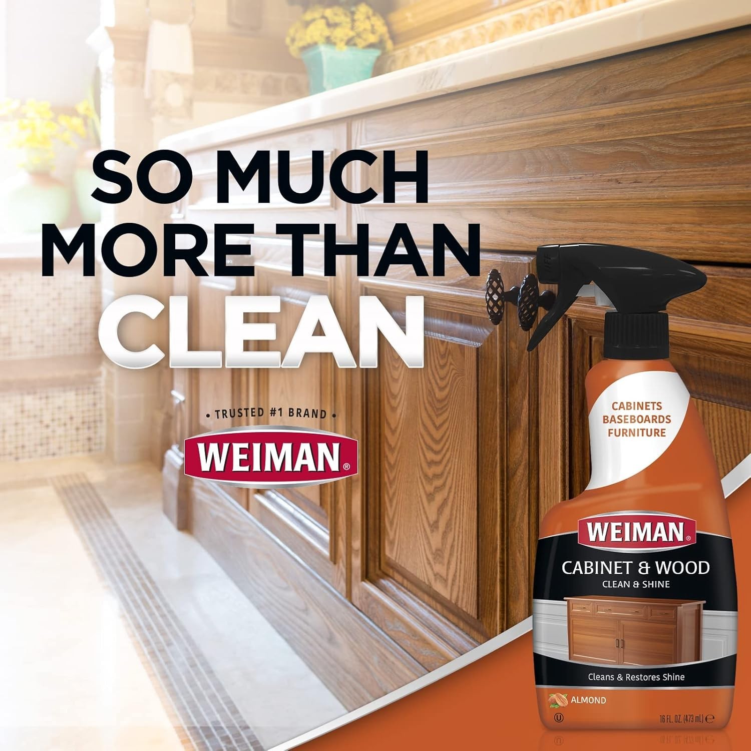 Luxurious Wood and Cabinet Cleaner – 16 oz Spray, 2 Pack with Microfiber Towel