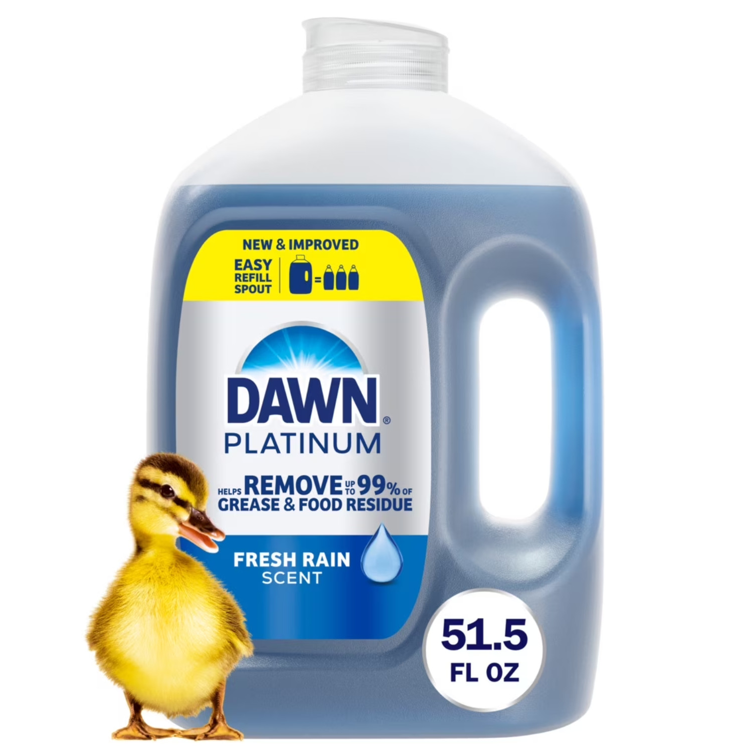 (2 Pack) Dawn Platinum Dish Soap Refill Fresh Rain Liquid Detergent, 51.5 fl oz