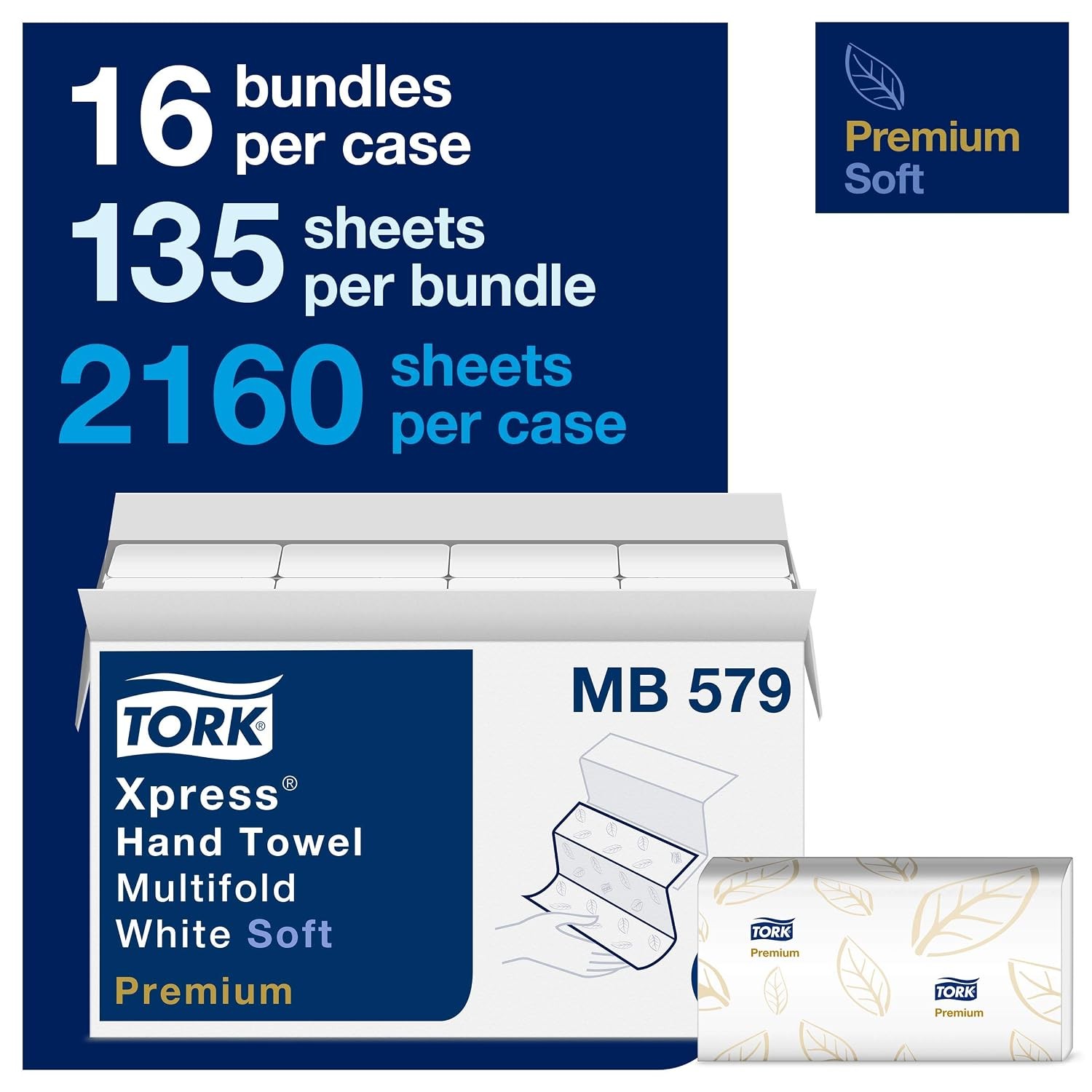Tork Xpress Paper Towel Dispenser (White) and Tork Xpress Soft Multifold Hand