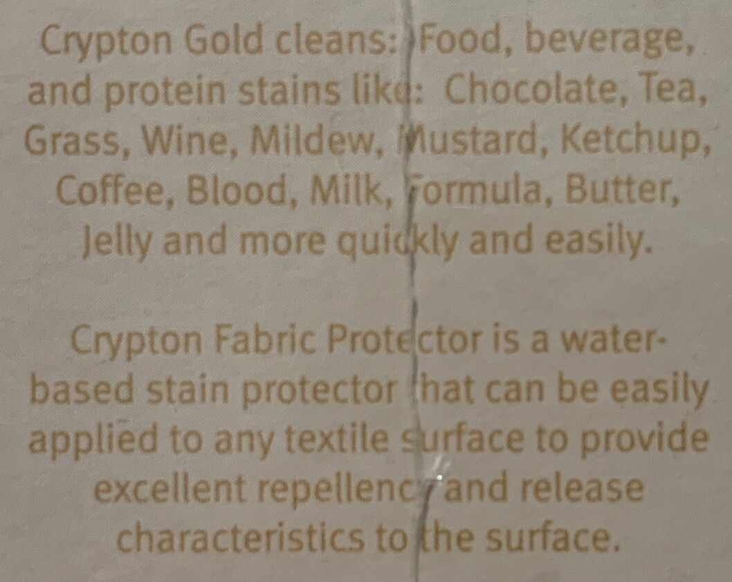 Eco-Friendly Fabric Care Nursery Furniture Cleaning Protection Crypton Sealed