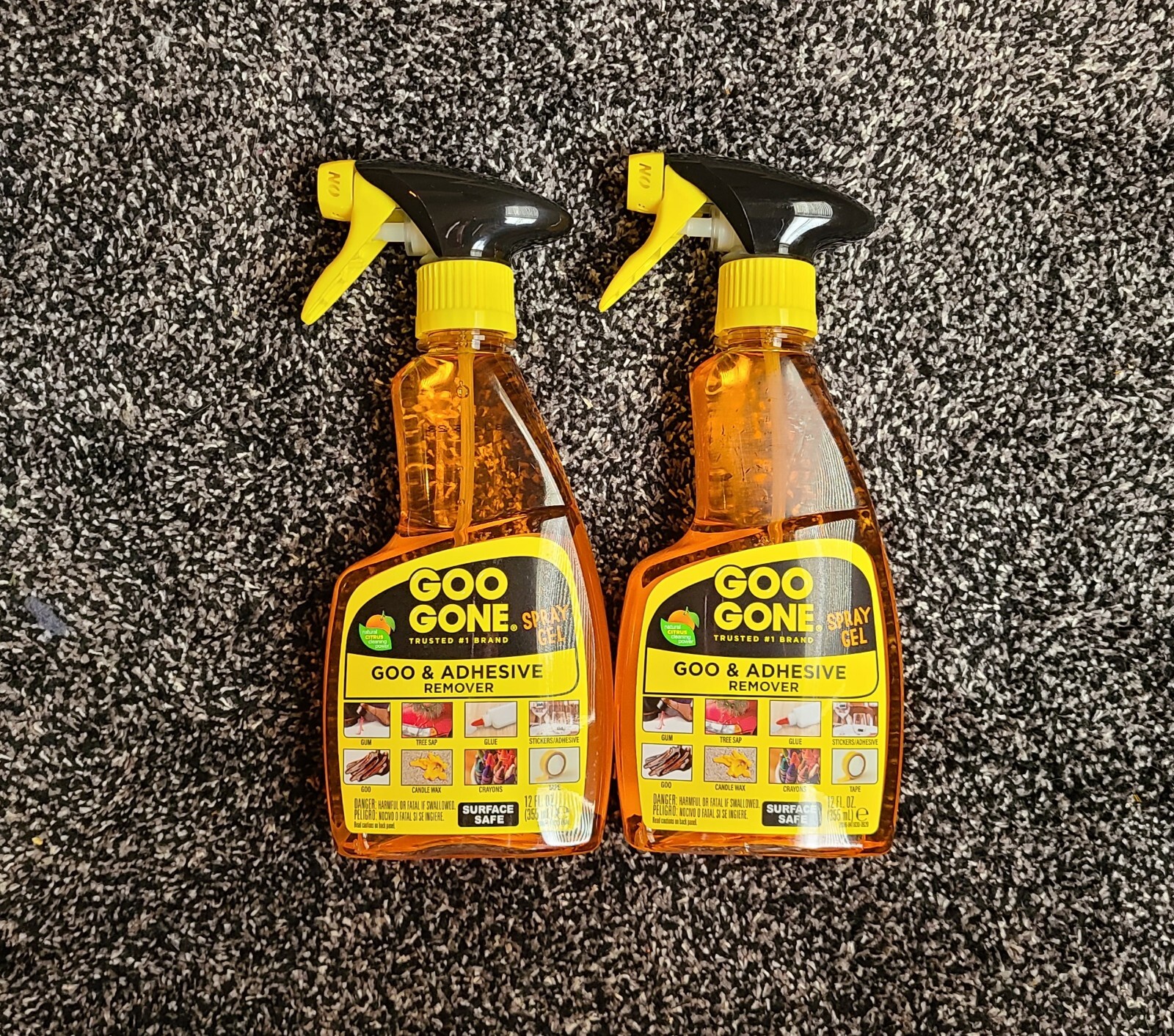 2 Goo Gone Goo & Adhesive Remover Spray Gel – Citrus Power 12 fl oz Bundle NEW