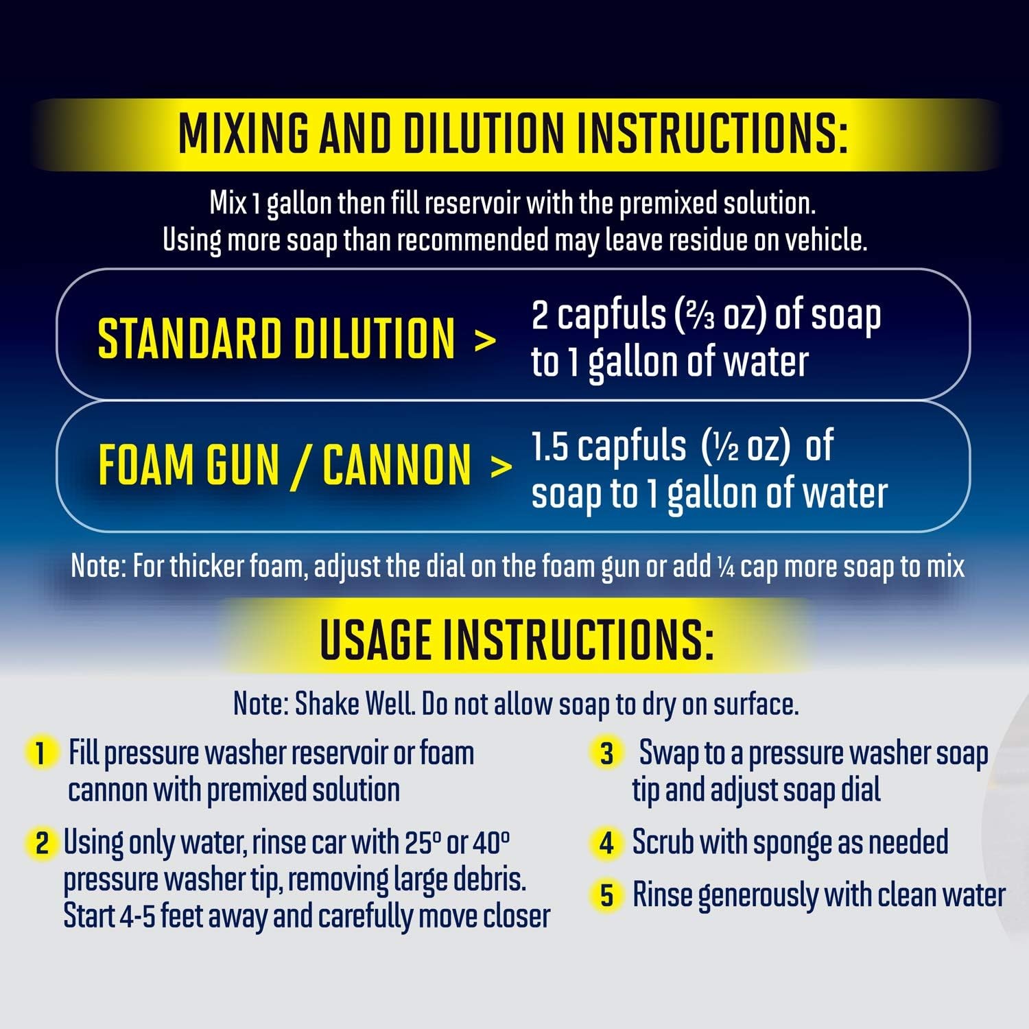 Car Wash Soap Concentrate – 8 Fl Oz 12-Gallon Yield – Biodegradable Formula & Pr
