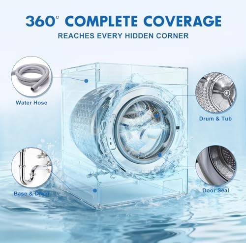 Washing Machine Cleaner Tablets and Deodorizer: 24 Pack Laundry Machine Tub D…