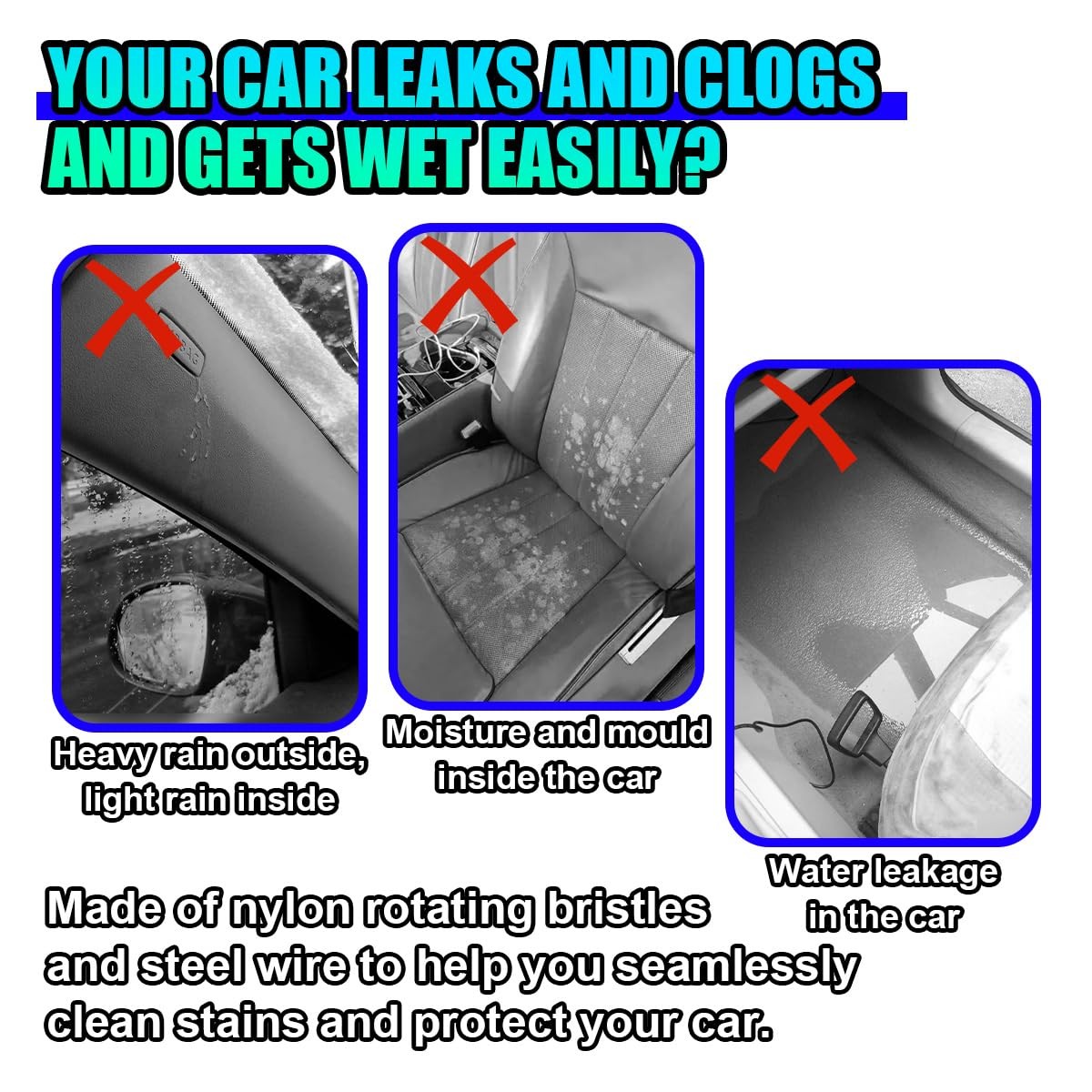 Auto Sunroof Drain Cleaning Tool, 78 Inch Long Pipe Cleaners & Flexible Drain…