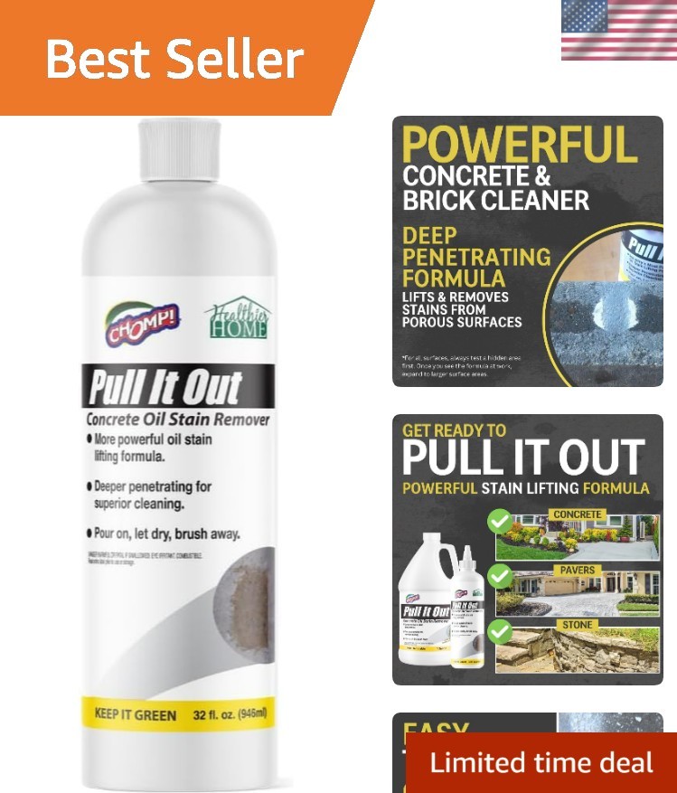 Concrete Oil Stain Remover: Pull It Out Removes and Cleans Oils, Greases from…