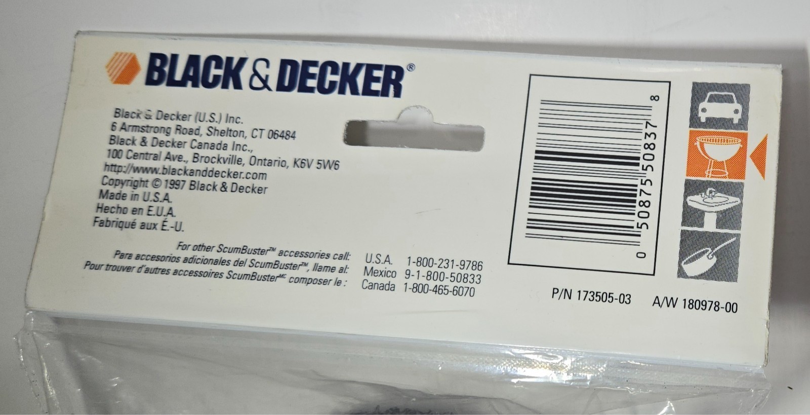Black & Decker Scum Buster Scrub Pads XBP1 4 Pack Refill, Brand New