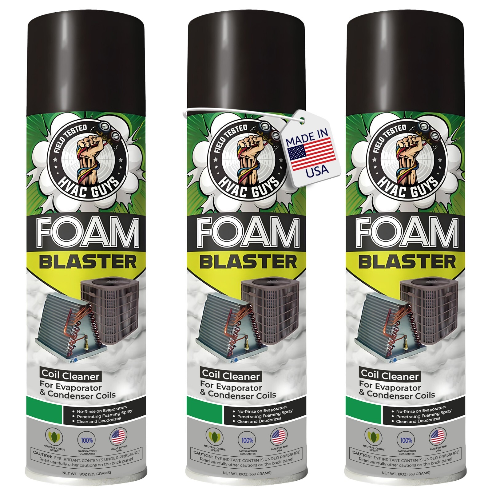 HVAC Guys Foam Blaster – Coil Cleaner & Deodorizer for HVAC & Automotive Filters