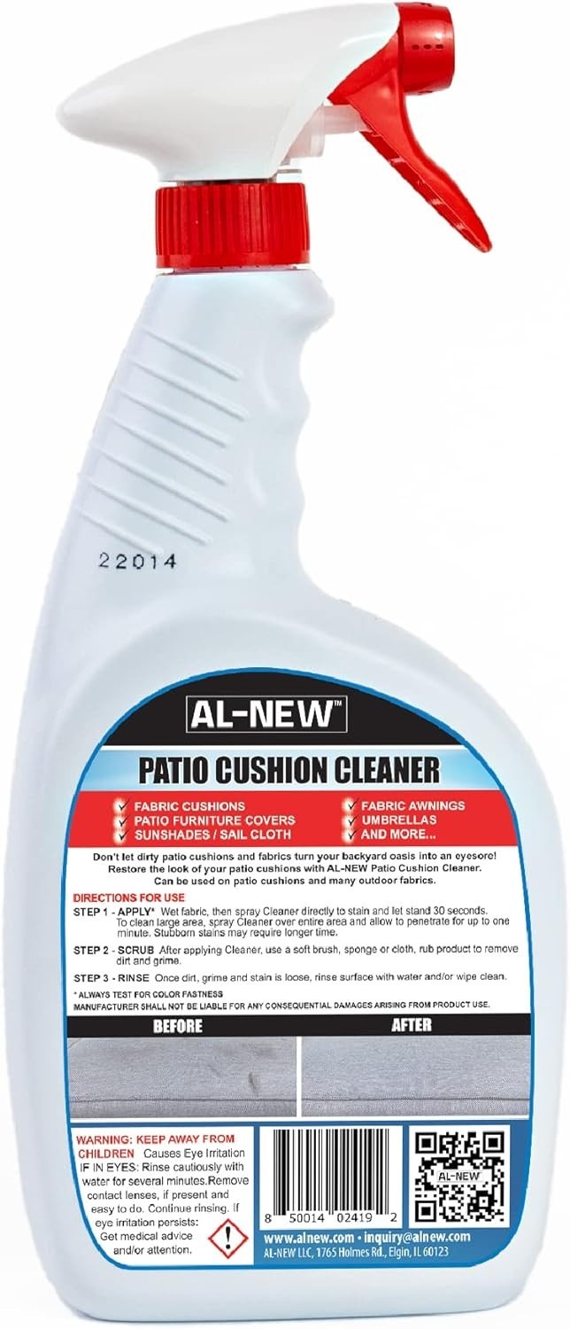 Multi-Purpose Patio Cushion Cleaner – 32 Fl Oz for Fast, Effective Cleaning