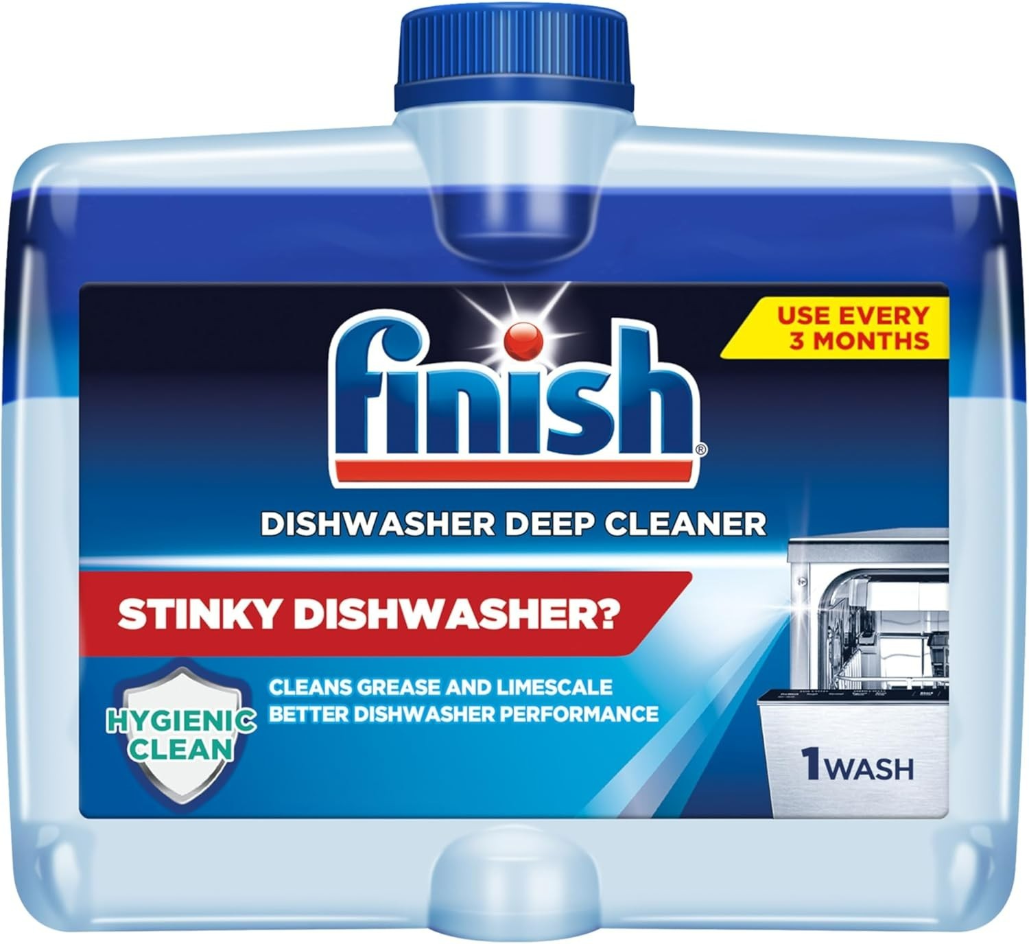 Dishwasher Cleaner Liquid, Deep Cleans Hidden Grease & Limescale, Fights Odor…