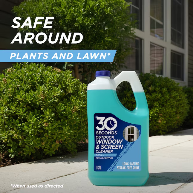 30 SECONDS Outdoor Window & Screen Cleaner 1 Gal Glass Cleaner Refill