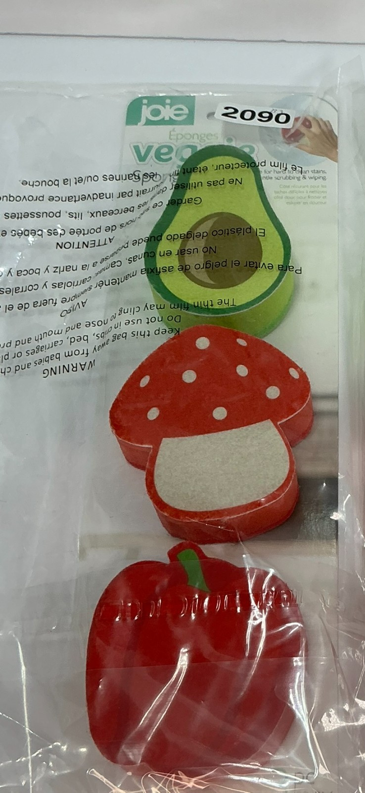 Joie Veggie Sponges, 3 Pack – 9×8.8x3cm – Fun Decorative Veggie Shaped Sponges
