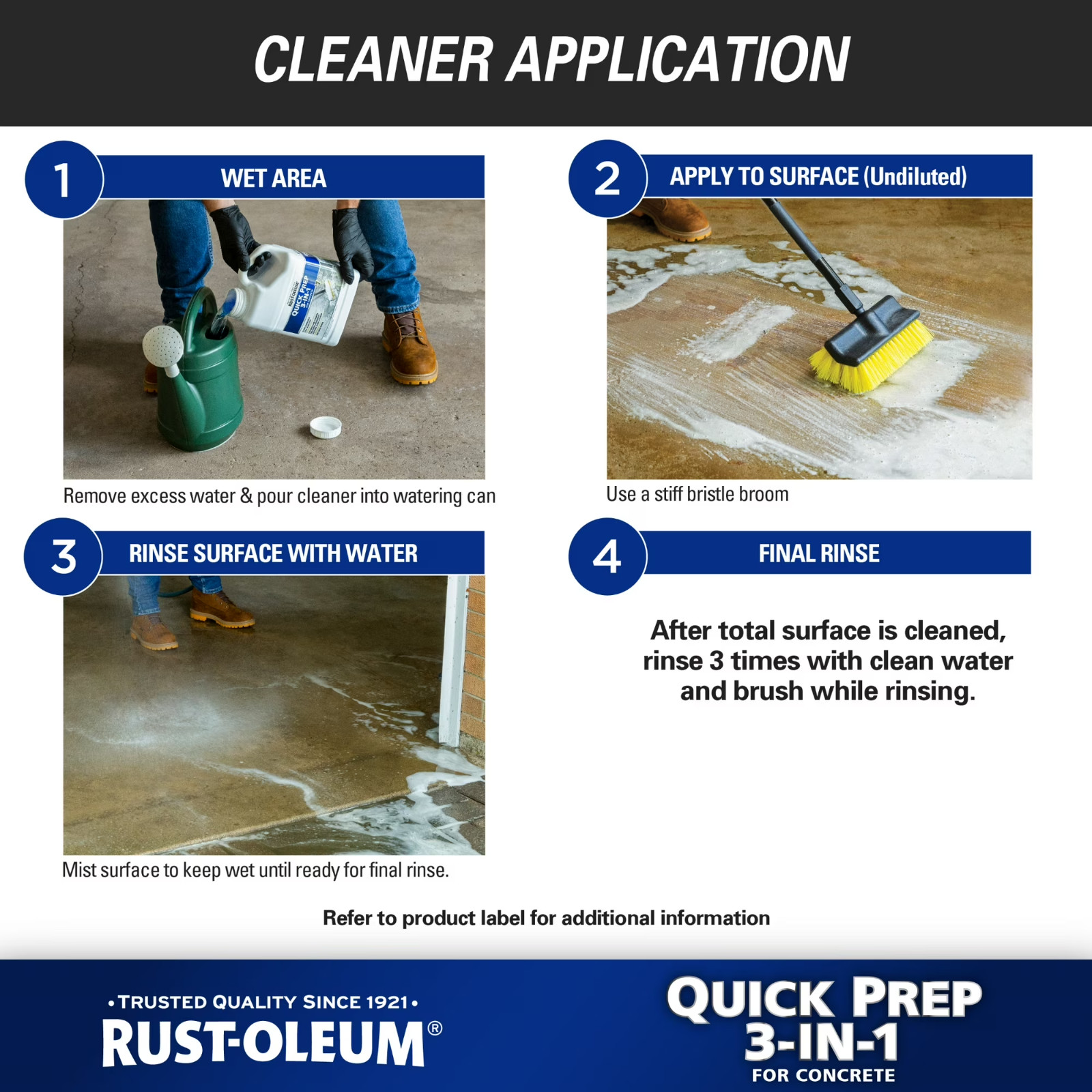 (2 pack) Rust-Oleum Quick Prep 3-in-1 Cleaner, Degreaser & Etch-362970, Gallon
