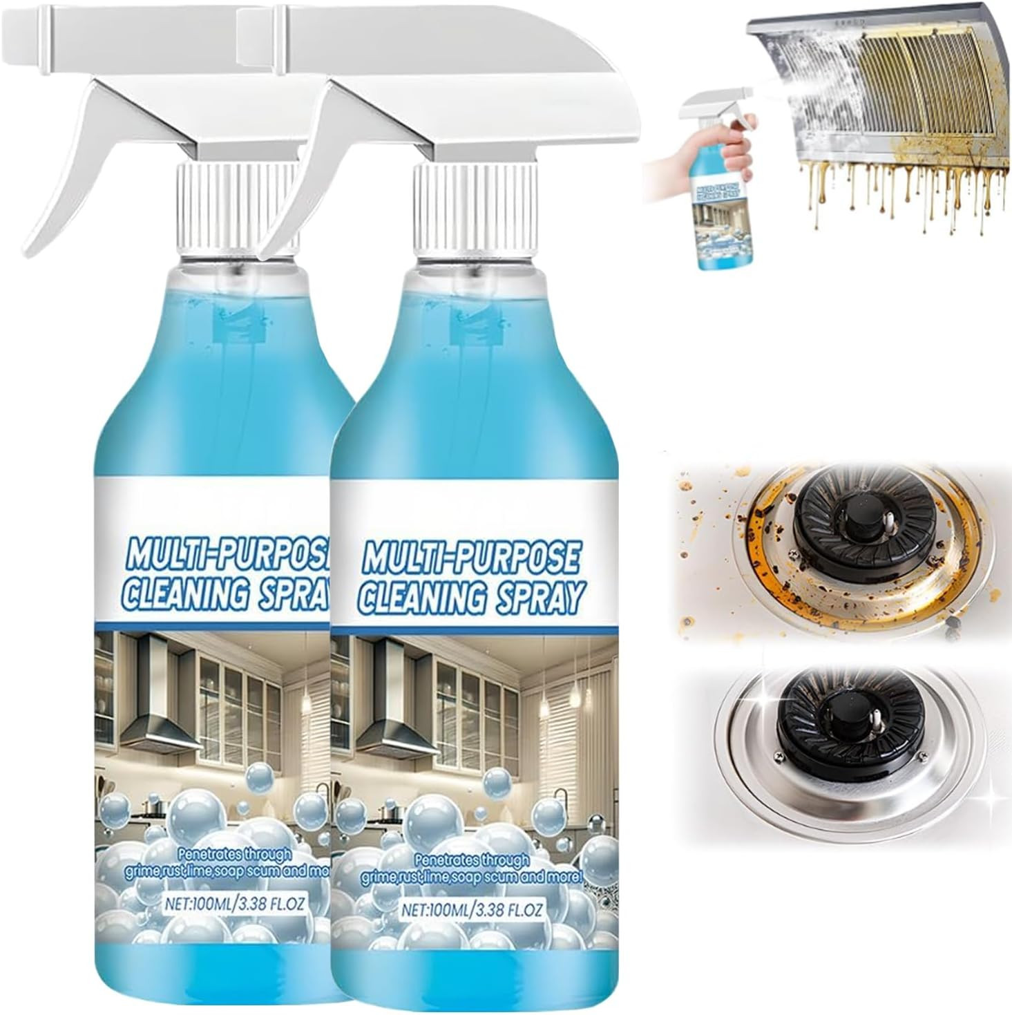 Spray Splash Cleaner, 2025 New Multi Purpose Cleaning Spray, Upgraded Foam Spray