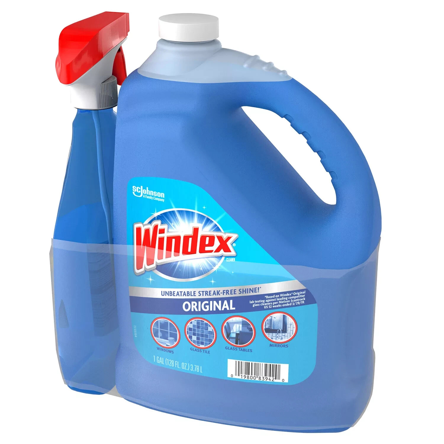 Windex Original Glass Cleaner (128 Fl. Oz. Refill+32 Fl. Oz. Trigger) Free Ship