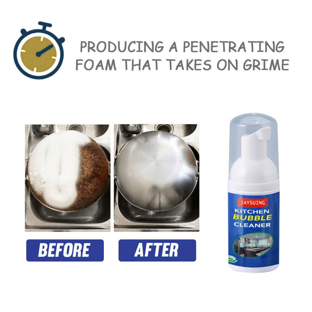 5 PACK Rusty Cleaning Bubble Cleaner Spray Foam Kitchen Oil Grease Dirt Removal