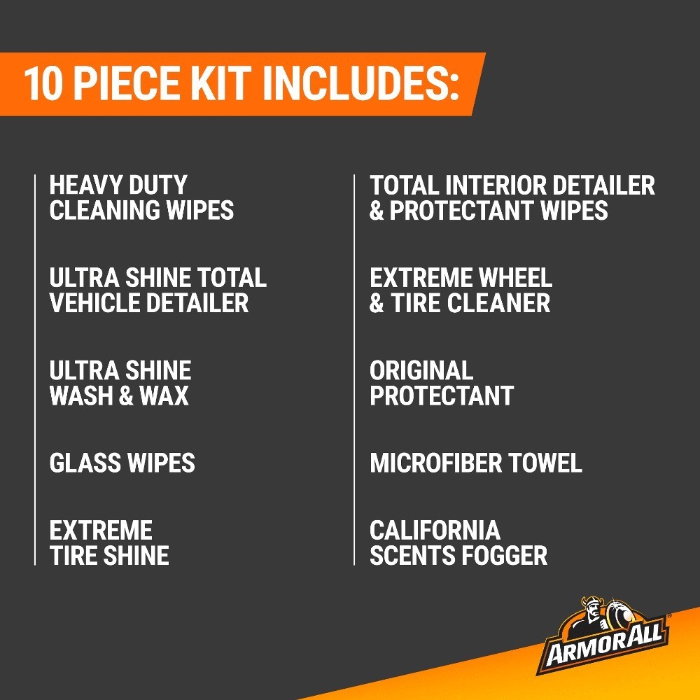 10-Piece Car Cleaning Kit Automotive Detailing Set with Wash Accessories