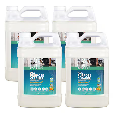 Ecos Pro Pl9706/04 All Purpose Cleaner, Jug, 1 Gal, Orange, 4 Pk