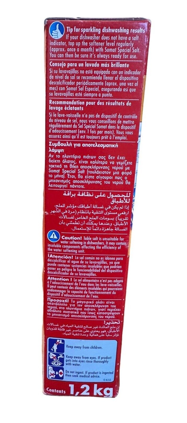 Somat Dishwasher Salt Water Softener – Special Salt Coarse-Grained – Lime Protec