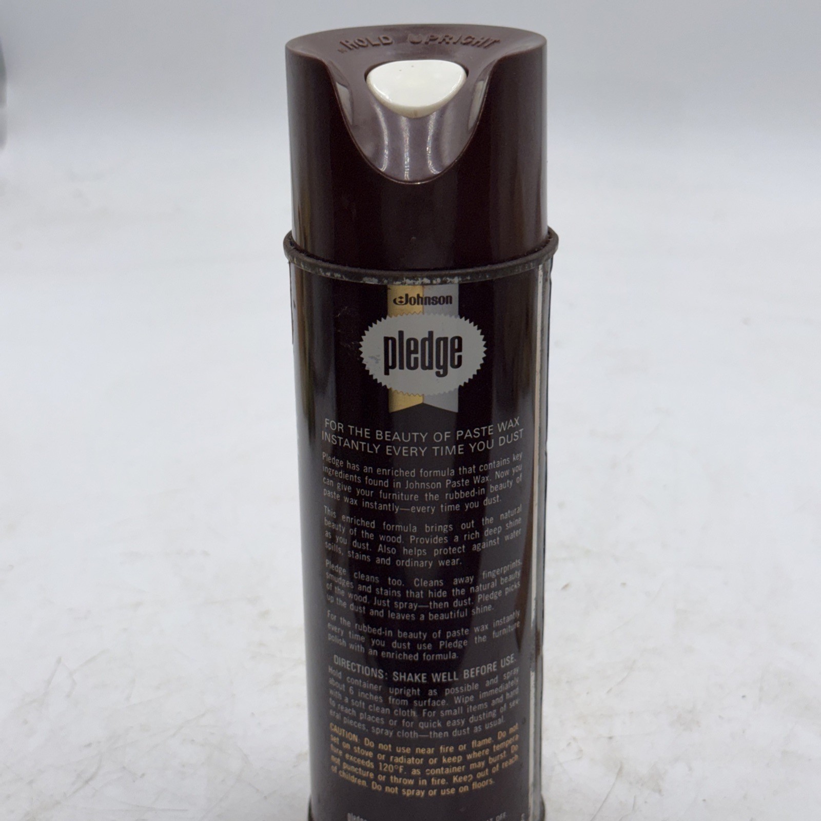 Rare Original Pledge Dusting Wax Aerosol Spray Can No UPC Code 14 Oz. Movie Prop