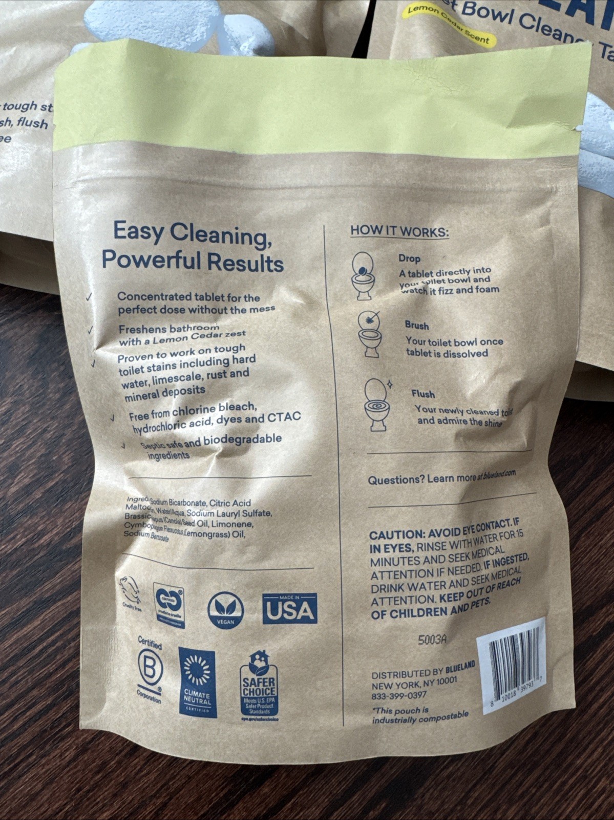 3 Pack Blueland Lemon Cedar Toilet Bowl Cleaning Tablets – 10ct Each 30ct Total