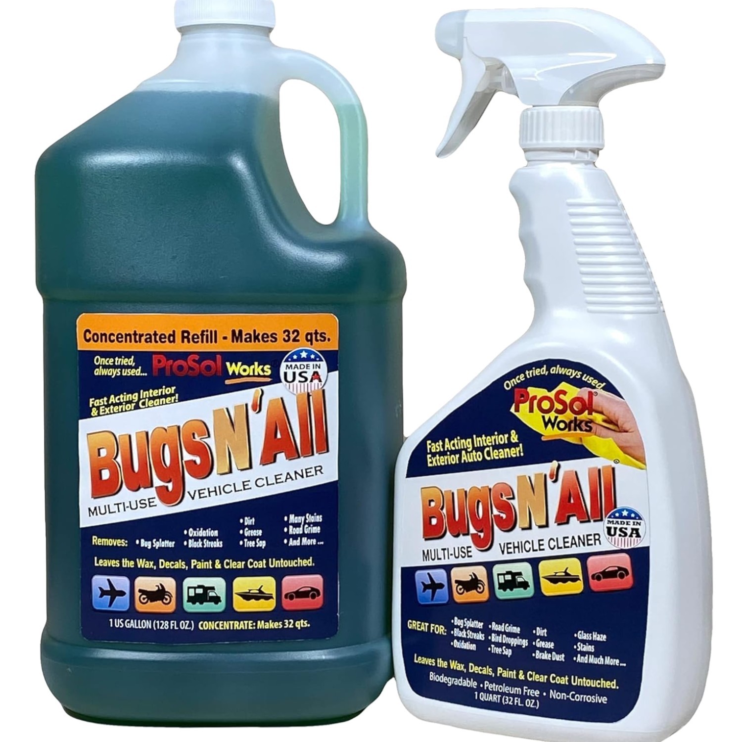 Bugs N’ All Multipurpose Car Cleaner & Degreaser – Bug & Tar Remover Concentr…