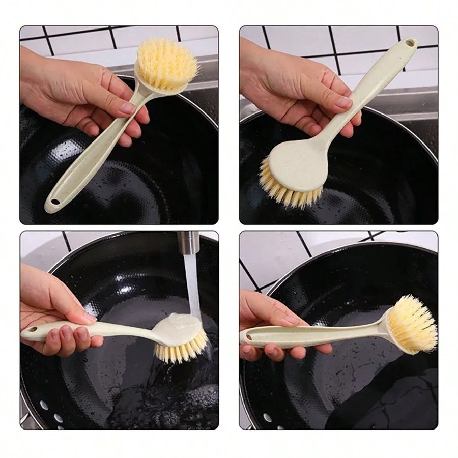 Cleaning Brush Kitchen Pan Washing Brush Oil-Resistant And Dish Sink Cleaning