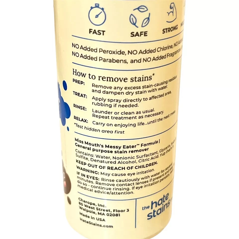 Miss Mouth’s Messy Eater, Stain Treater Spray Stain Remover 4 Fl Oz – Sealed A2