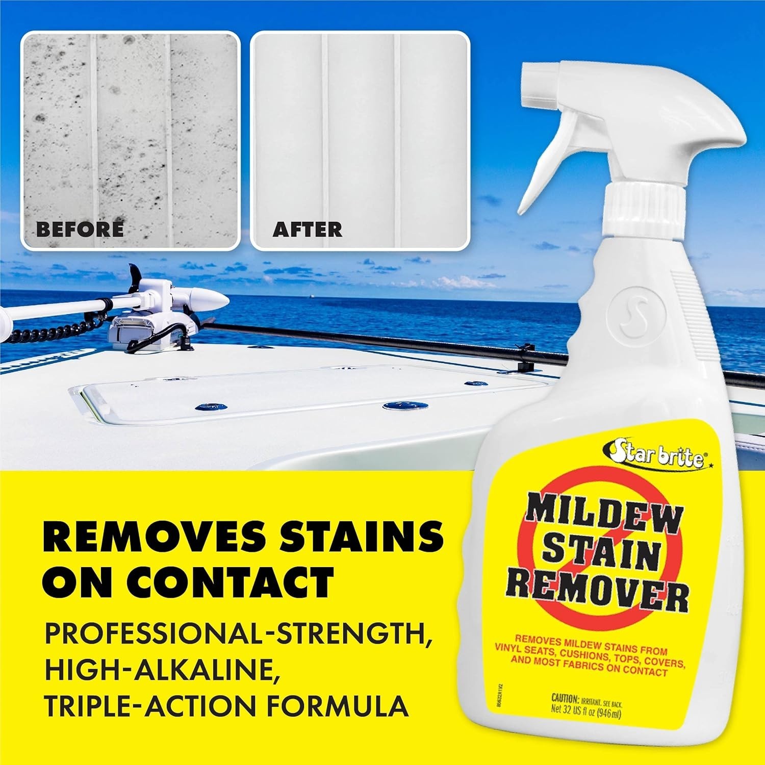 32 OZ Spray Cleaner for Effective Mold and Mildew Removal on Multiple Surfaces