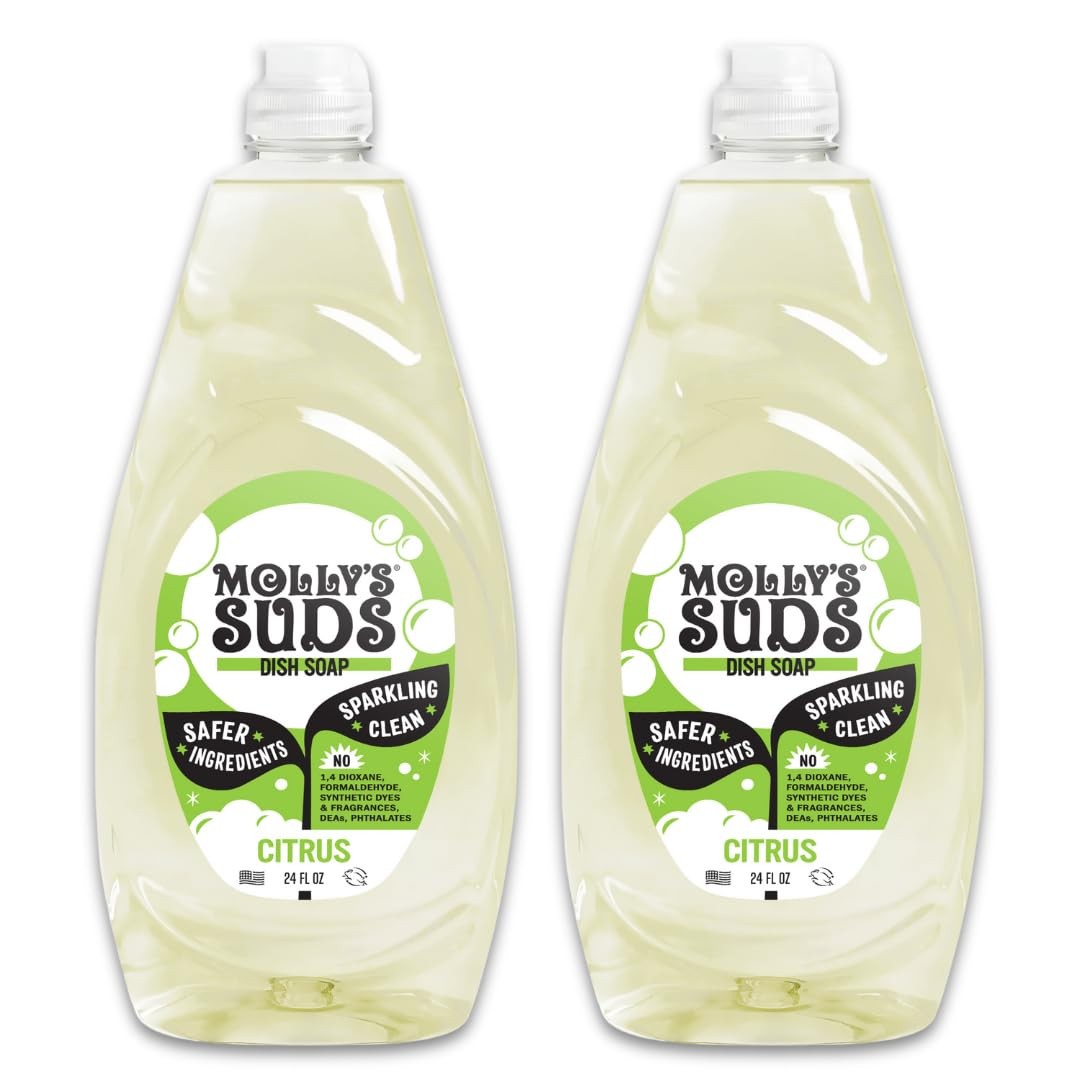 Molly’s Suds Liquid Dish Soap | Clean, Simple Ingredients | Extra Scrubbing P…